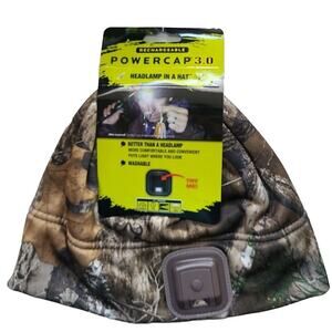 Panther Vision Powercap Rechargeable LED Mossy Oak And Camo Design Hat Beany